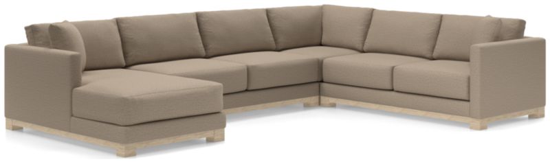 Gather Wood Base 4-Piece U-Shaped Sectional - image 0 of 10