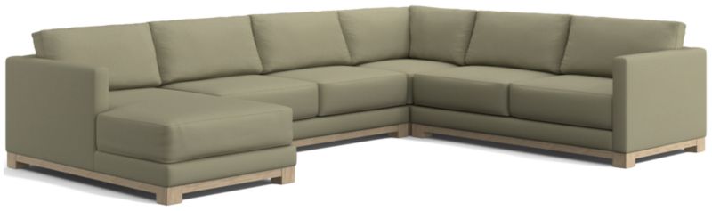 Gather Wood Base 4-Piece U-Shaped Sectional - image 0 of 9