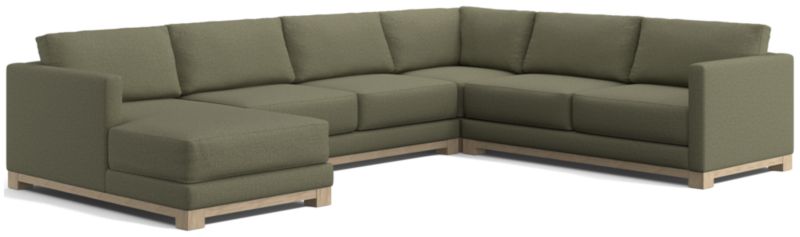 Gather Wood Base 4-Piece U-Shaped Sectional - image 0 of 7