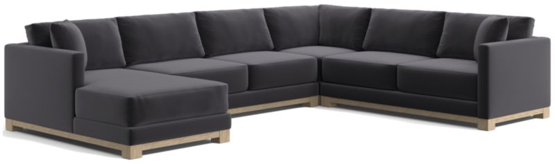 Gather Wood Base 4-Piece U-Shaped Sectional - image 0 of 10