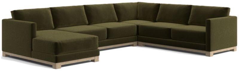 Gather Wood Base 4-Piece U-Shaped Sectional - image 0 of 7