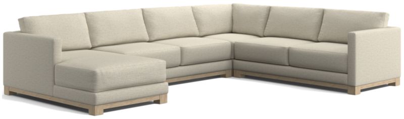 Gather Wood Base 4-Piece U-Shaped Sectional - image 0 of 7