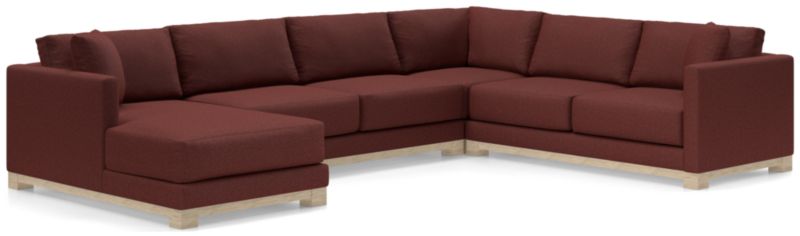 Gather Wood Base 4-Piece U-Shaped Sectional - image 0 of 10