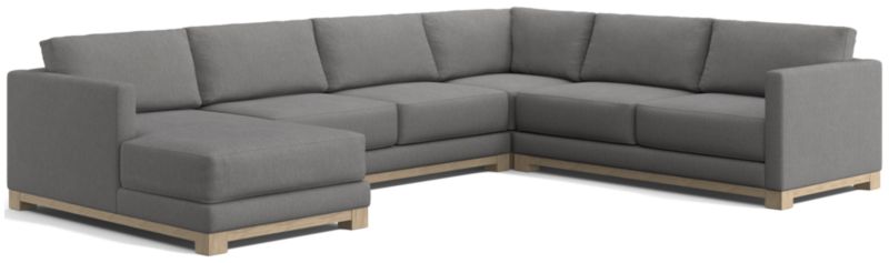 Gather Wood Base 4-Piece U-Shaped Sectional - image 0 of 9