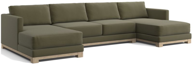 Gather Wood Base 3-Piece U-Shaped Sectional - image 0 of 7