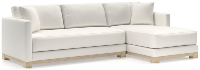 Gather Wood Base Bench 2-Piece Sectional Sofa - image 0 of 11