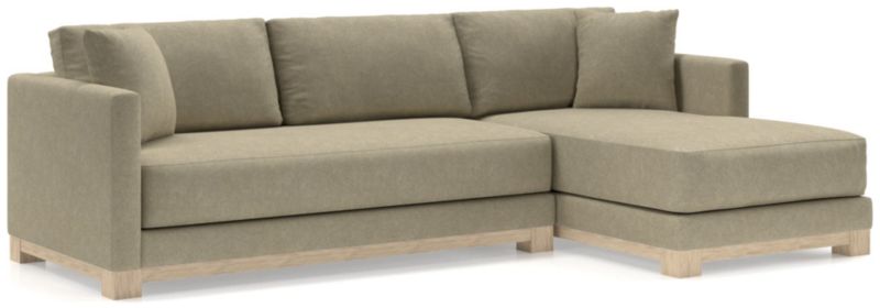 Gather Wood Base Bench 2-Piece Sectional Sofa - image 0 of 11