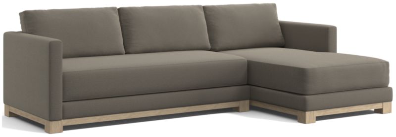 Gather Wood Base Bench 2-Piece Sectional Sofa - image 0 of 13