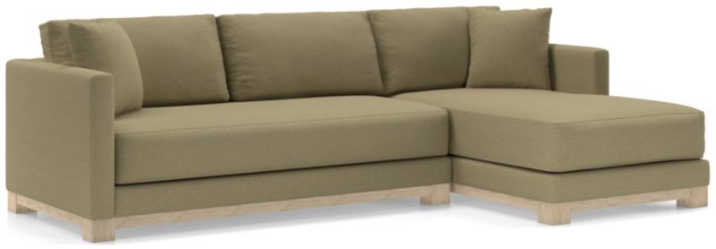 Gather Wood Base Bench 2-Piece Sectional Sofa - image 0 of 11