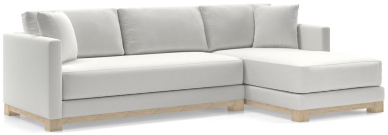 Gather Wood Base Bench 2-Piece Sectional Sofa - image 0 of 11