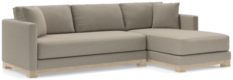 Gather Wood Base Bench 2-Piece Sectional Sofa - image 0 of 11