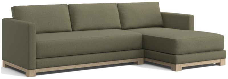 Gather Wood Base Bench 2-Piece Sectional Sofa - image 0 of 13