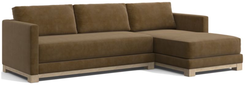 Gather Wood Base Bench 2-Piece Sectional Sofa - image 0 of 13