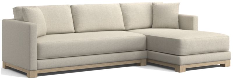 Gather Wood Base Bench 2-Piece Sectional Sofa - image 0 of 11