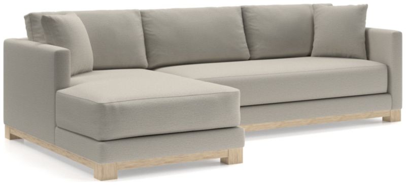 Gather Wood Base Bench 2-Piece Sectional Sofa - image 0 of 11