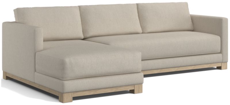 Gather Wood Base Bench 2-Piece Sectional Sofa - image 0 of 14