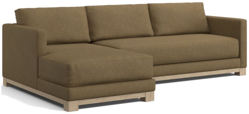 Gather Wood Base Bench 2-Piece Sectional Sofa - image 0 of 14