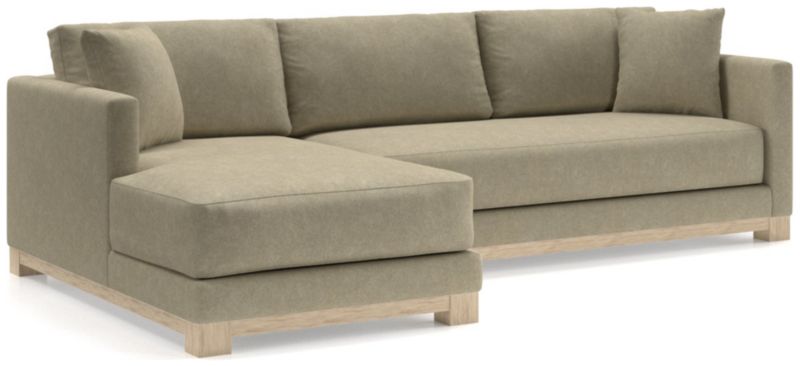 Gather Wood Base Bench 2-Piece Sectional Sofa - image 0 of 11