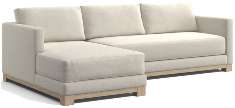 Gather Wood Base Bench 2-Piece Sectional Sofa - image 0 of 13