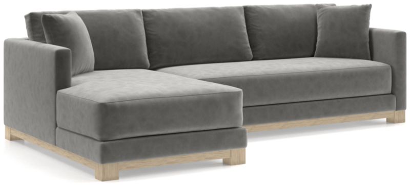 Gather Wood Base Bench 2-Piece Sectional Sofa - image 0 of 11