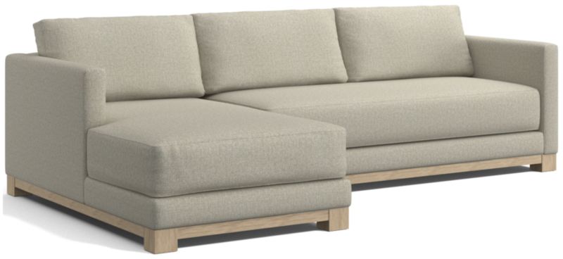 Gather Wood Base Bench 2-Piece Sectional Sofa - image 0 of 14