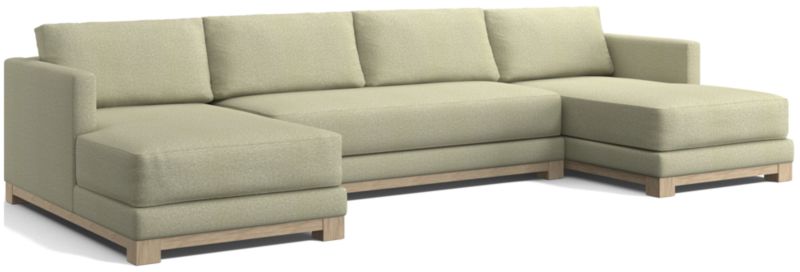 Gather Wood Base 3-Piece U-Shaped Sectional Sofa - image 0 of 13