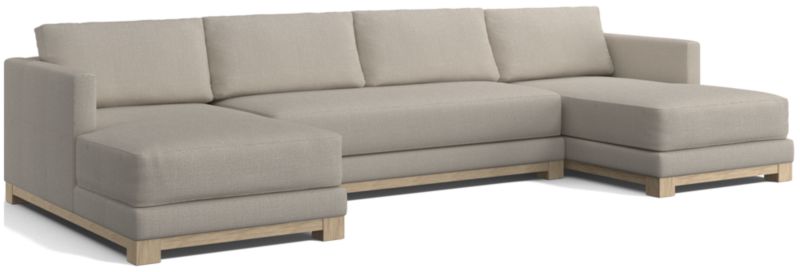 Gather Wood Base 3-Piece U-Shaped Sectional Sofa - image 0 of 13