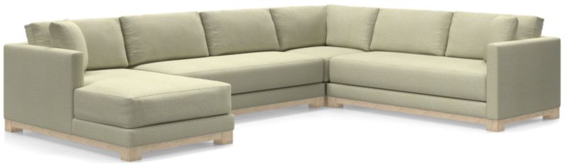 Gather Wood Base Bench 4-Piece U-Shaped Sectional Sofa - image 0 of 9