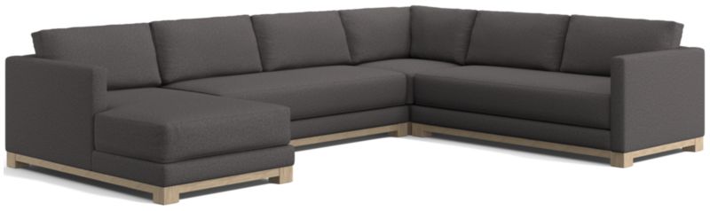 Gather Wood Base Bench 4-Piece U-Shaped Sectional Sofa - image 0 of 12