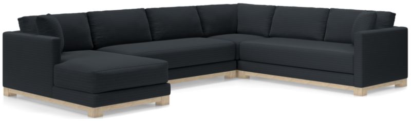 Gather Wood Base Bench 4-Piece U-Shaped Sectional Sofa - image 0 of 9