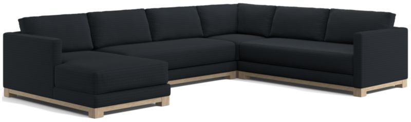 Gather Wood Base Bench 4-Piece U-Shaped Sectional Sofa - image 0 of 14