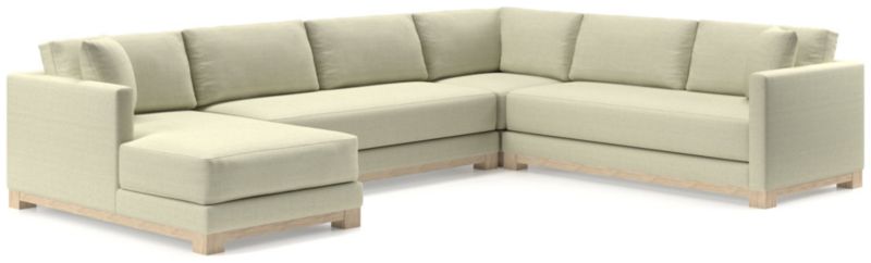 Gather Wood Base Bench 4-Piece U-Shaped Sectional Sofa - image 0 of 9