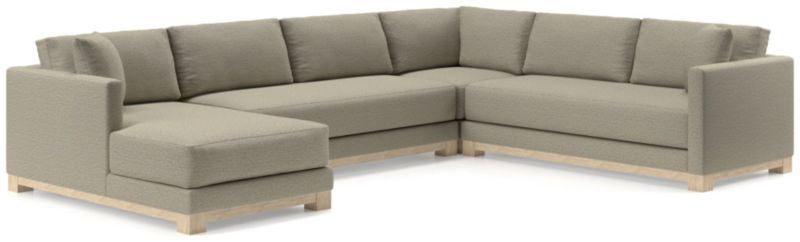 Gather Wood Base Bench 4-Piece U-Shaped Sectional Sofa - image 0 of 9