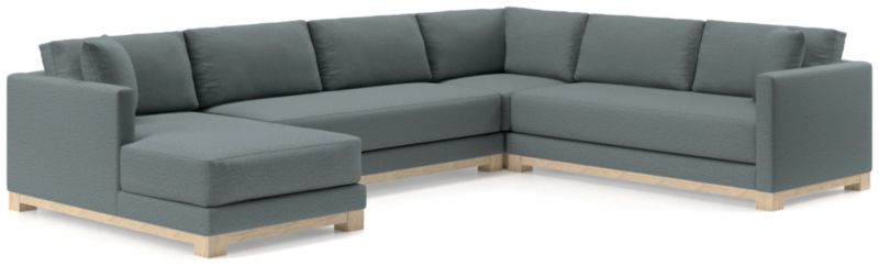 Gather Wood Base Bench 4-Piece U-Shaped Sectional Sofa - image 0 of 9