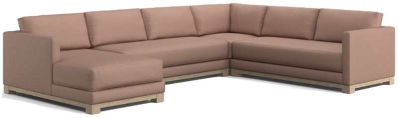 Gather Wood Base Bench 4-Piece U-Shaped Sectional Sofa - image 0 of 12