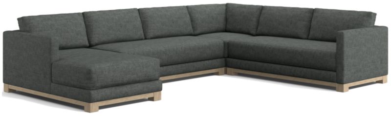 Gather Wood Base Bench 4-Piece U-Shaped Sectional Sofa - image 0 of 12