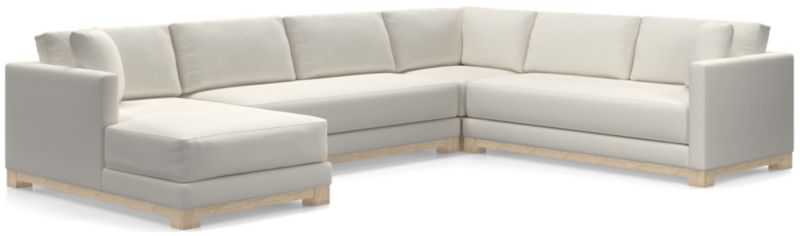 Gather Wood Base Bench 4-Piece U-Shaped Sectional Sofa - image 0 of 9