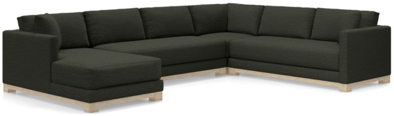 Gather Wood Base Bench 4-Piece U-Shaped Sectional Sofa - image 0 of 9