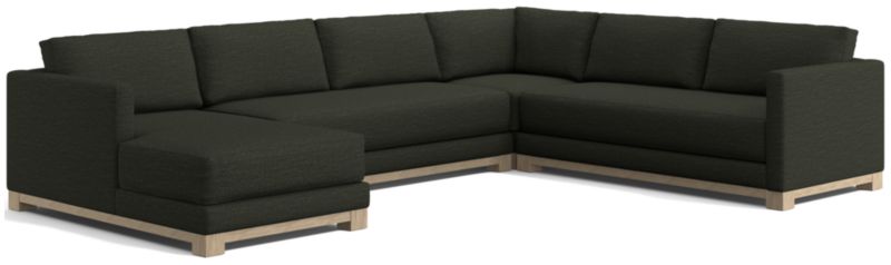 Gather Wood Base Bench 4-Piece U-Shaped Sectional Sofa - image 0 of 12