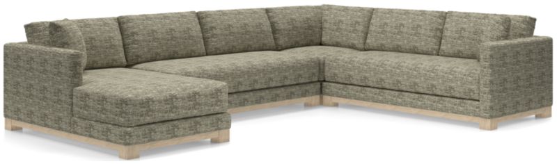 Gather Wood Base Bench 4-Piece U-Shaped Sectional Sofa - image 0 of 9