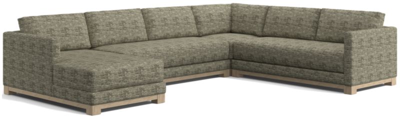 Gather Wood Base Bench 4-Piece U-Shaped Sectional Sofa - image 0 of 12