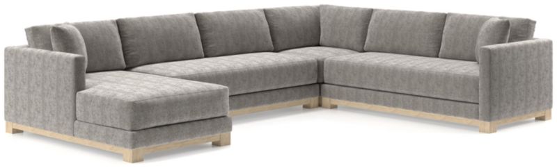 Gather Wood Base Bench 4-Piece U-Shaped Sectional Sofa - image 0 of 9