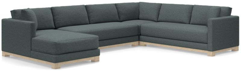 Gather Wood Base Bench 4-Piece U-Shaped Sectional Sofa - image 0 of 9