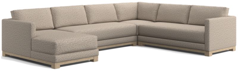 Gather Wood Base Bench 4-Piece U-Shaped Sectional Sofa - image 0 of 12