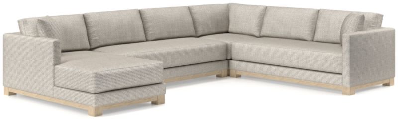 Gather Wood Base Bench 4-Piece U-Shaped Sectional Sofa - image 0 of 9