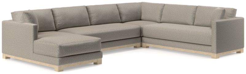 Gather Wood Base Bench 4-Piece U-Shaped Sectional Sofa - image 0 of 9