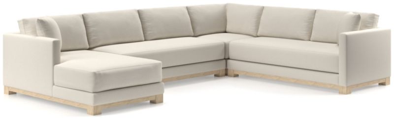 Gather Wood Base Bench 4-Piece U-Shaped Sectional Sofa - image 0 of 9