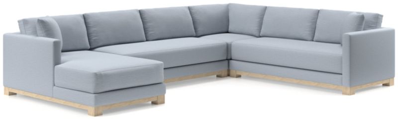 Gather Wood Base Bench 4-Piece U-Shaped Sectional Sofa - image 0 of 9