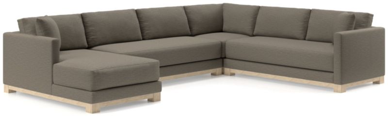 Gather Wood Base Bench 4-Piece U-Shaped Sectional Sofa - image 0 of 9