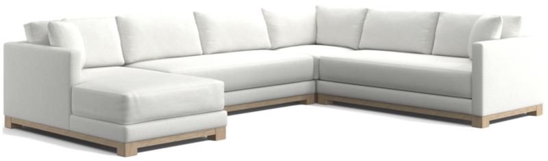 Gather Wood Base Bench 4-Piece U-Shaped Sectional Sofa - image 0 of 10